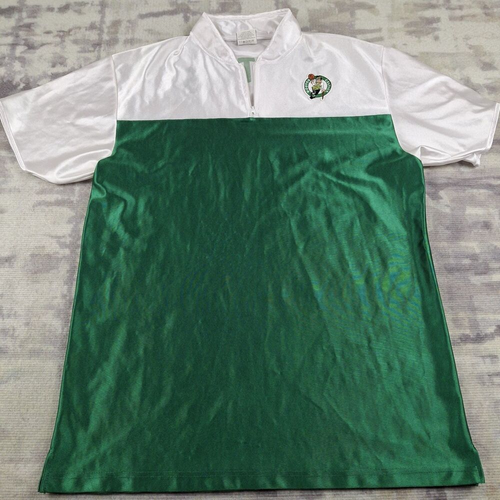 NBA Boston Celtics Warmup Jacket Mens L Large VF Imagewear White Green Pullover